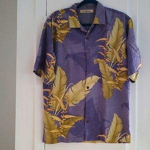 TOMMY BAHAMA SHIRT Size S 100% Silk